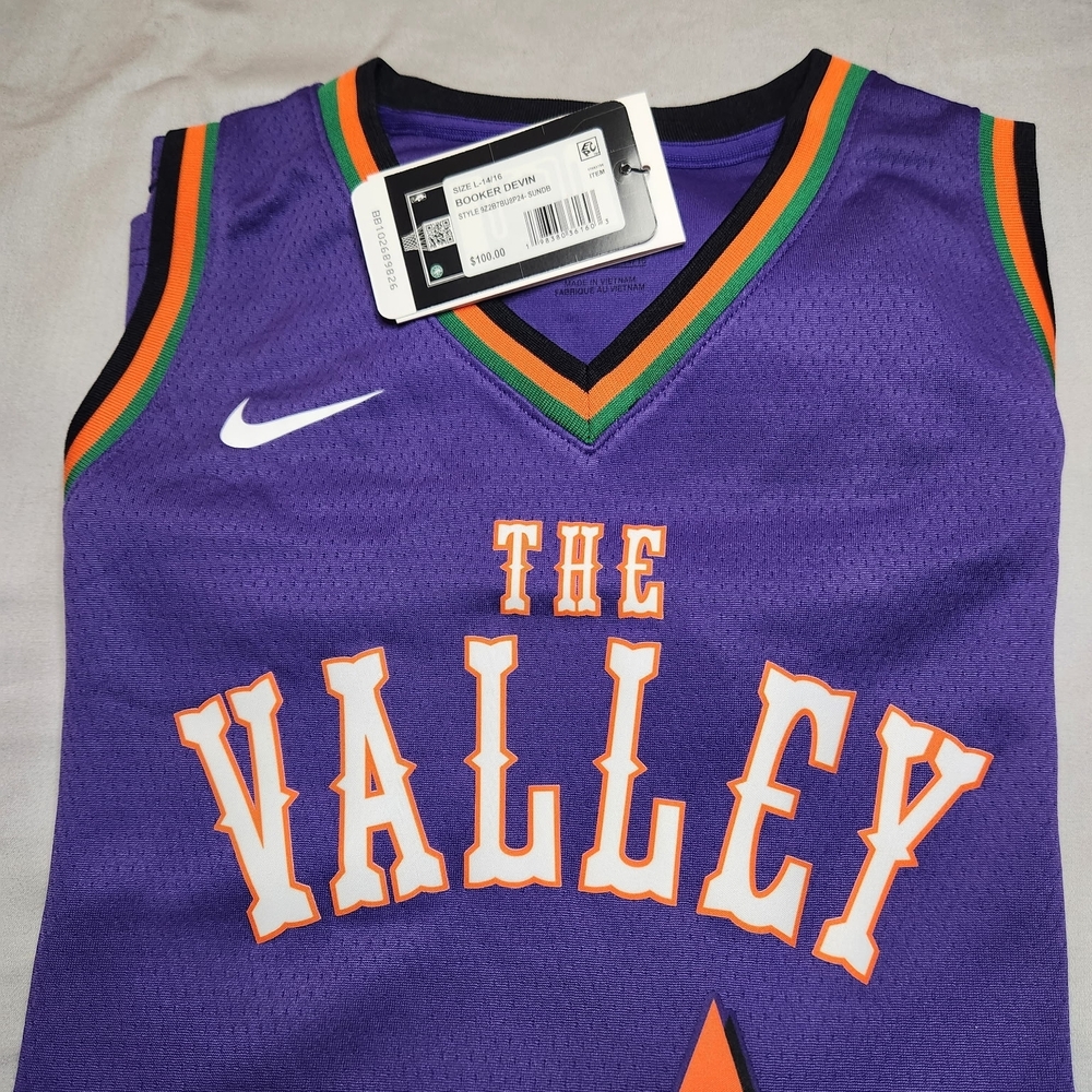 NBA NIKE Pheonix Suns Booker Devin‎ Jersey Youth L 14/16 NWT